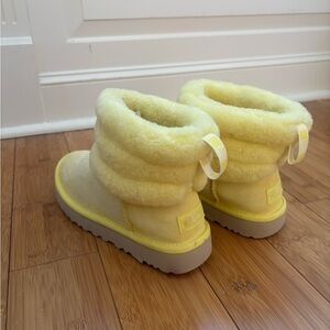 Ugg Classic Mini Fluff Quilted Yellow Boot